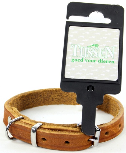 [L54421] Collar Greased Leather Cognac (12 mm / 35 cm)