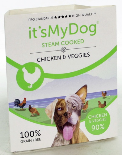 [IMD45400] it's My Dog Steam Cooked Chicken & Veggies 7 x 395 gr. (7 x 395 gr.)