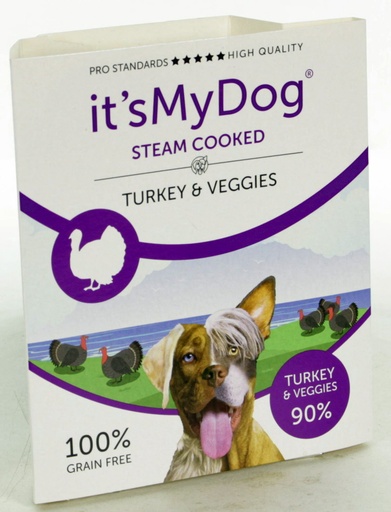 [IMD45404] it's My Dog Steam Cooked Turkey & Veggies 7 x 395 gr. (7 x 395 gr.)