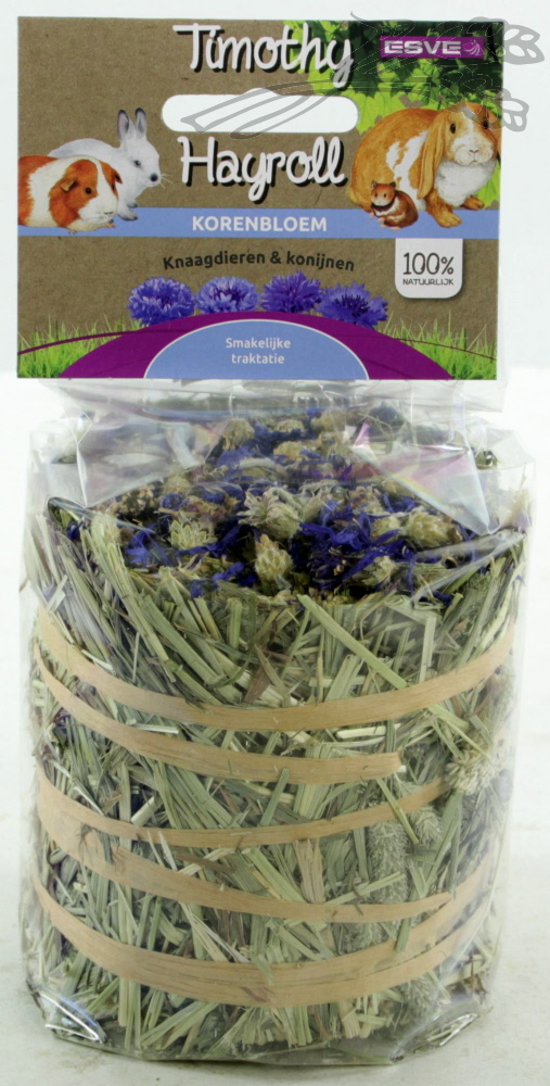 Timothy Hay Roll Korenbloem 8 x 100 gr.