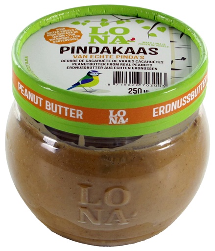 [LN70300] LONA Pindakaas met Pinda's 12 x 250 ml. (12 x 250 ml.)