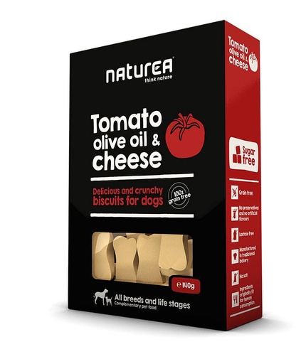 [NT32315] Naturea Biscuits Tomato Olive Oil Cheese 8 x 140 gr. (8 x 140 gr.)
