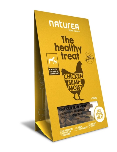 [NT37054] Naturea Treats Chicken Semi-Moist 8 x 100 gr. (8 x 100 gr.)