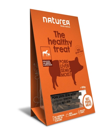 [NT37058] Naturea Treats Pork Liver Semi-Moist 8 x 100 gr. (8 x 100 gr.)