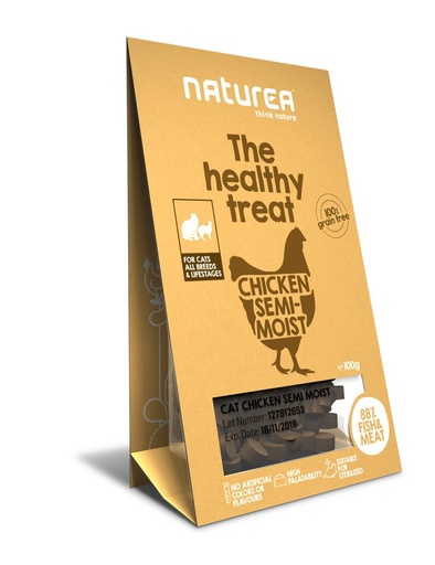 [NT37066] Naturea Cat Treats Chicken Semi-Moist 8 x 100 gr. (8 x 100 gr.)