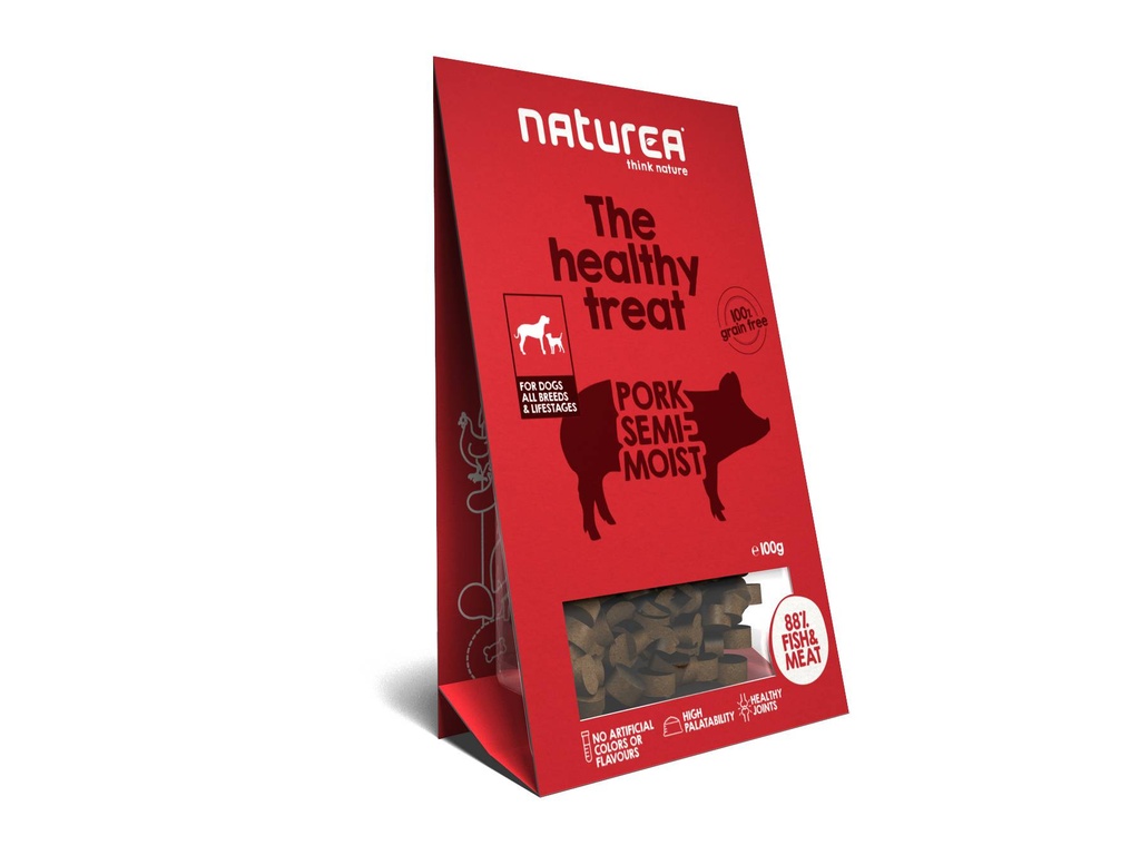 Naturea Treats Pork Semi-Moist 8 x 100 gr.