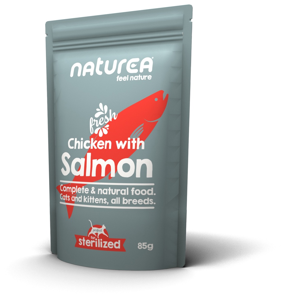 Naturea Cat Wet Food Chicken Salmon 12 x 85 gr.