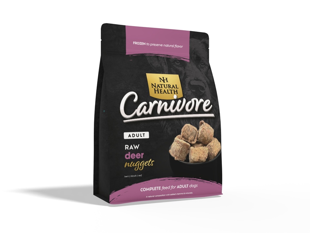 Natural Health Dog Carnivore Raw Nuggets Hert 1575 gr.