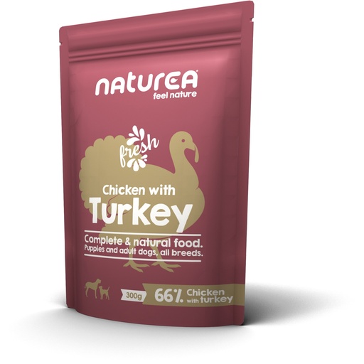 [NT37349] Naturea Dog Wet Food Chicken Turkey 6 x 300 gr.