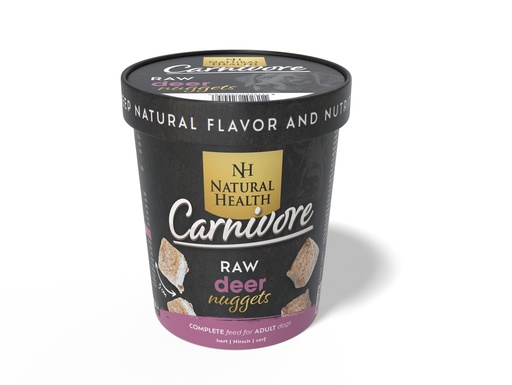 [NH72005] Natural Health Dog Carnivore Raw Nuggets Hert 375 gr